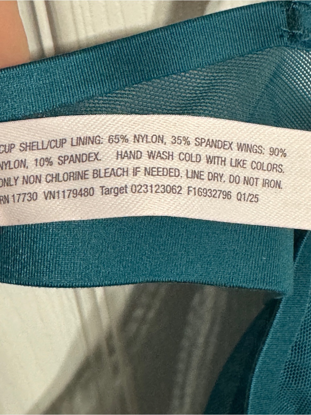 Auden Teal Underwire Bra - Deep Teal Support - Picture 4 of 5